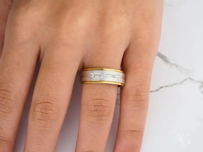 Eternal Duo Wedding Band with Diamonds