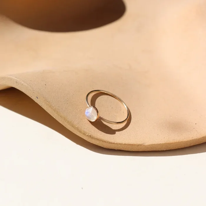 Faceted Moonstone Ring