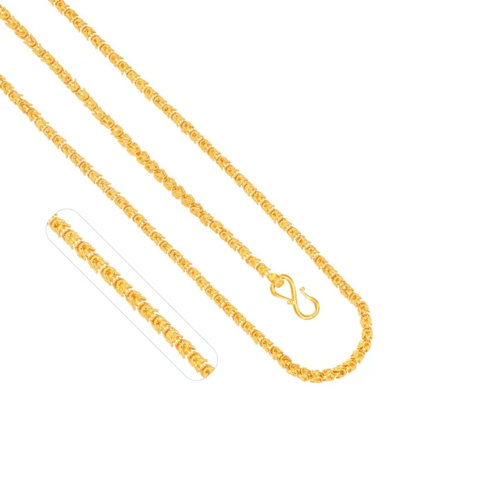 Fancy 28″ Chain in 22K Gold