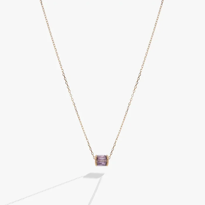February Birthstone Precious Pendant Necklace