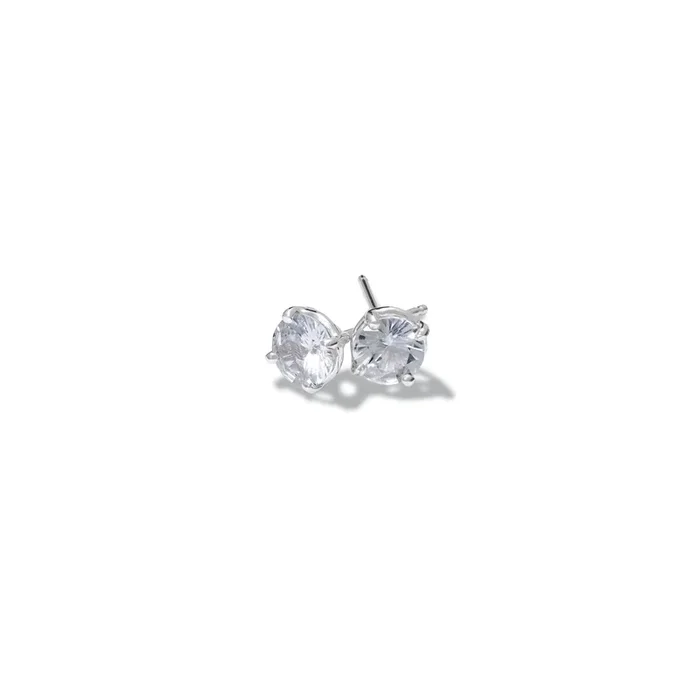 Finita Stud Earrings 18ct White Gold – White Sapphire