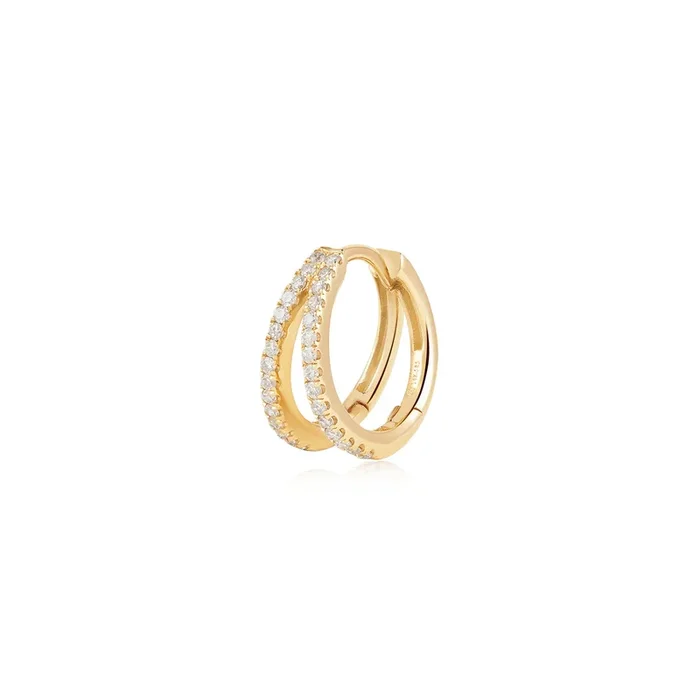FINLEY | Lab Grown Diamond Double Row Huggie Hoop