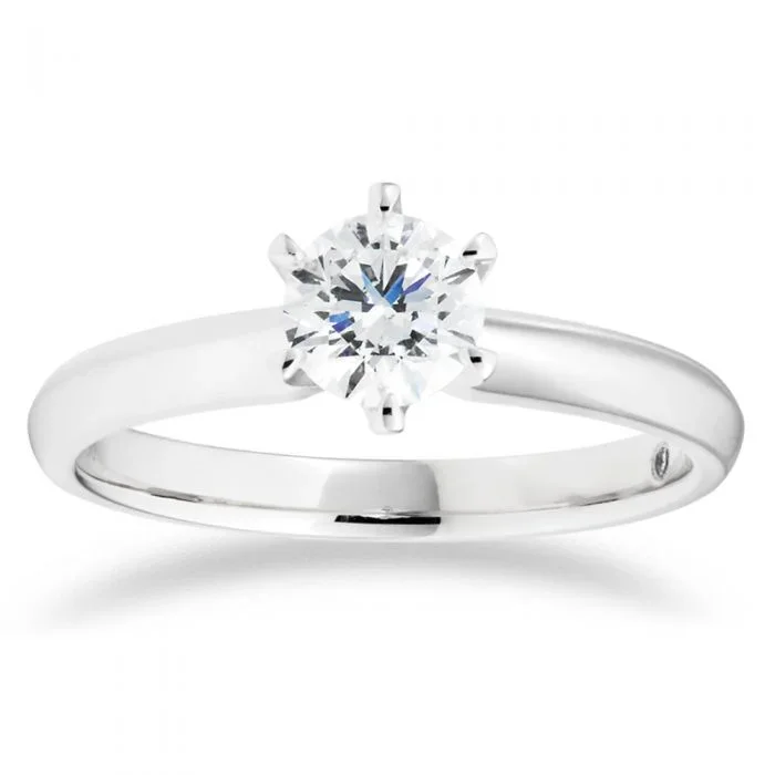 Flawless Cut 3/4 carat Platinum Solitaire Ring