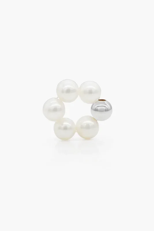 flower pearl charm – L