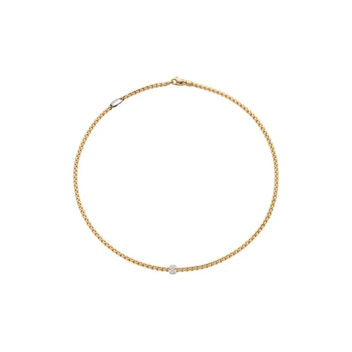 Fope 18k Gold Eka Tiny Diamond Necklace