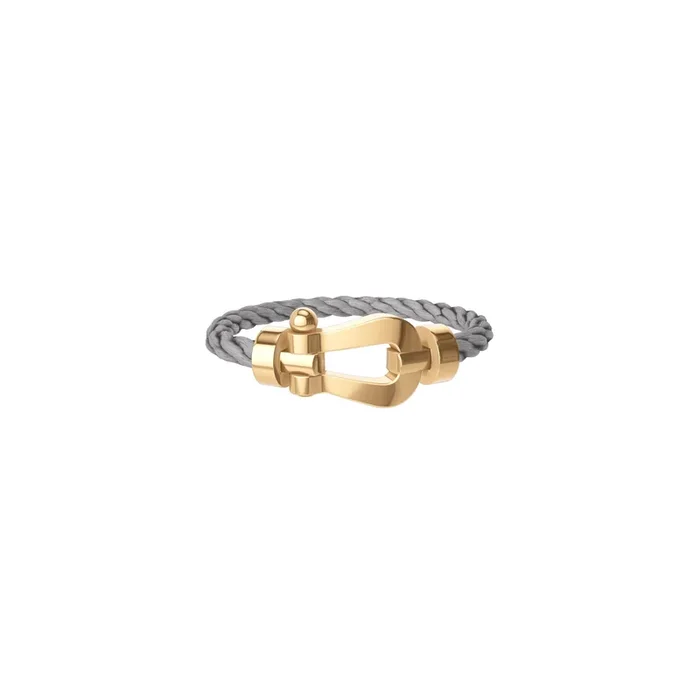 Force 10 FRED bracelet XL yellow gold steel cable | Lepage Official Retailer