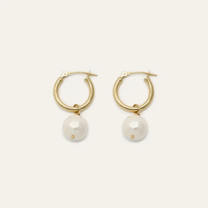 Forever Pearl Hoops