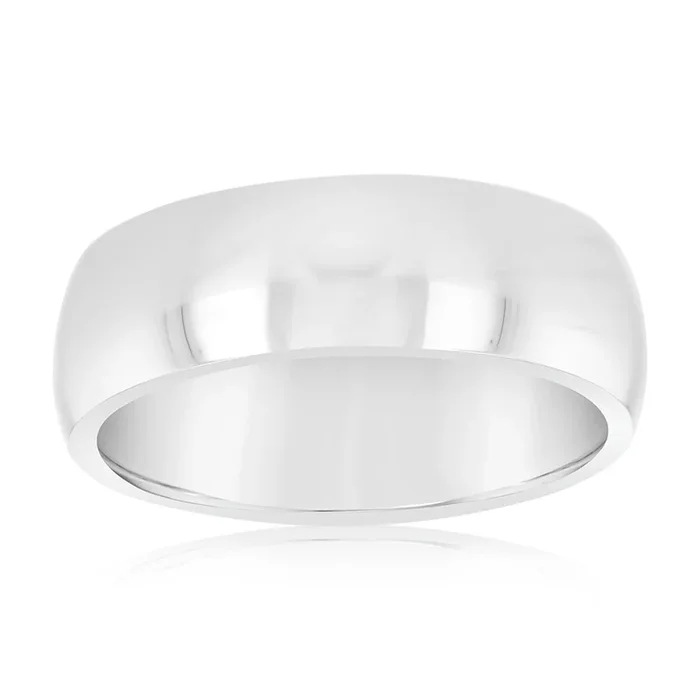 Forte Stainless-Steel Plain Domed Ring
