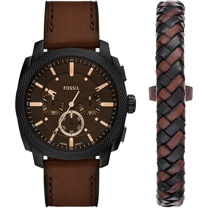 Fossil FS6102SET Machine + Woven Bracelet