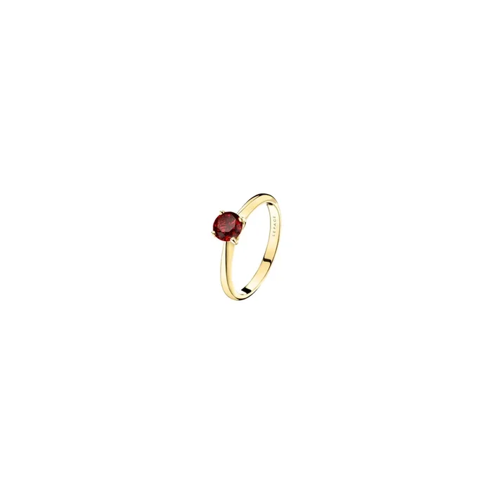 Foudre engagement ring in yellow gold and ruby | LEPAGE
