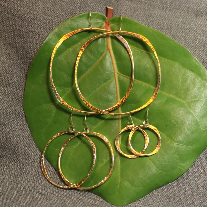 Four Corner 14k Gold Earrings