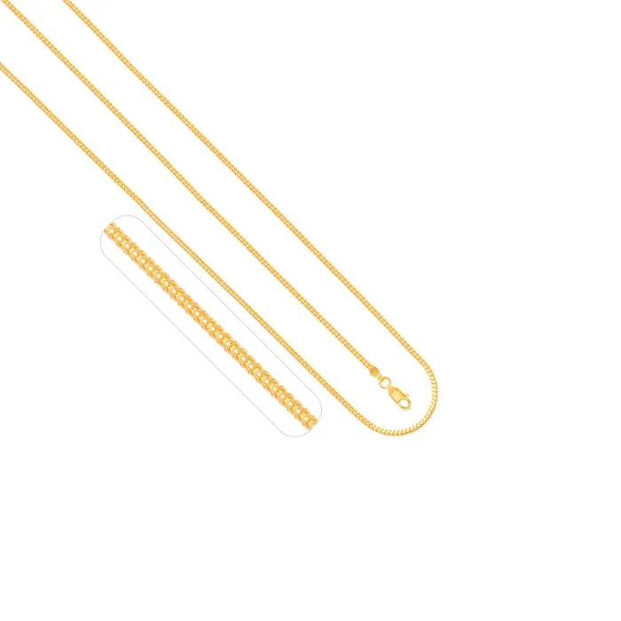 Fox 14″ Chain in 22K Gold
