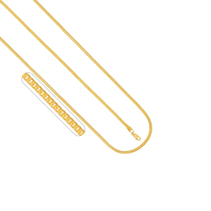 Fox 22″ Chain in 22K Gold