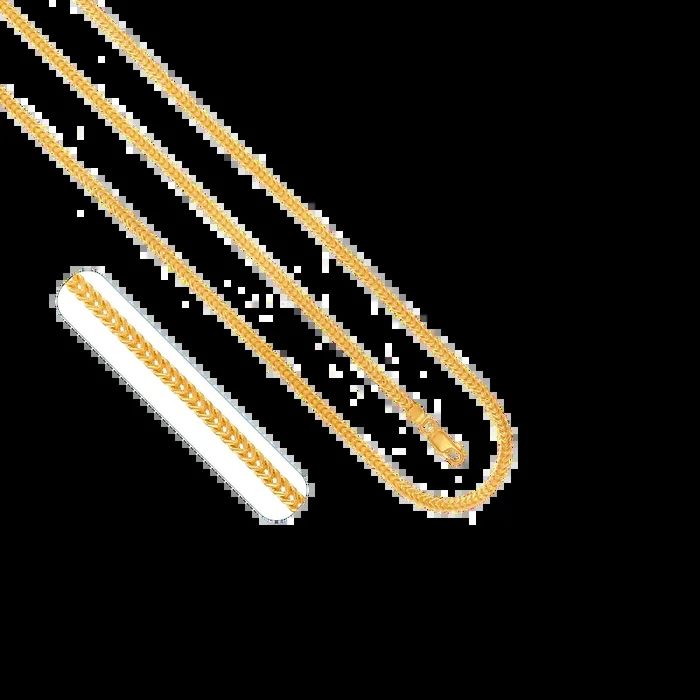 Fox 28″ Chain in 22K Gold