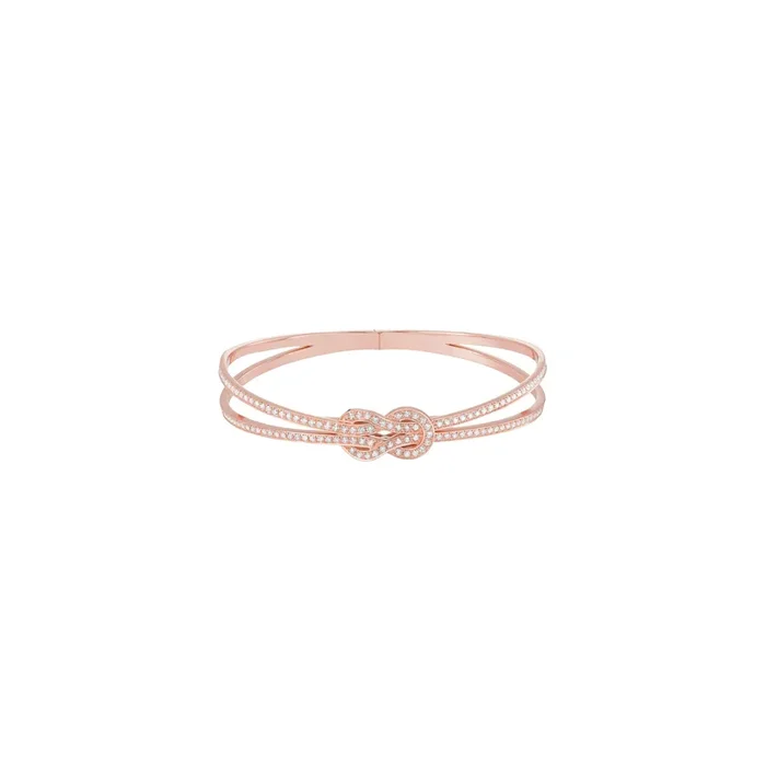 Fred Chance Infinie bangle rose gold diamonds pavement | LEPAGE