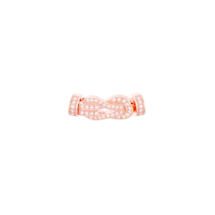 Fred Chance Infinie buckle medium model rose gold diamonds pavement | LEPAGE