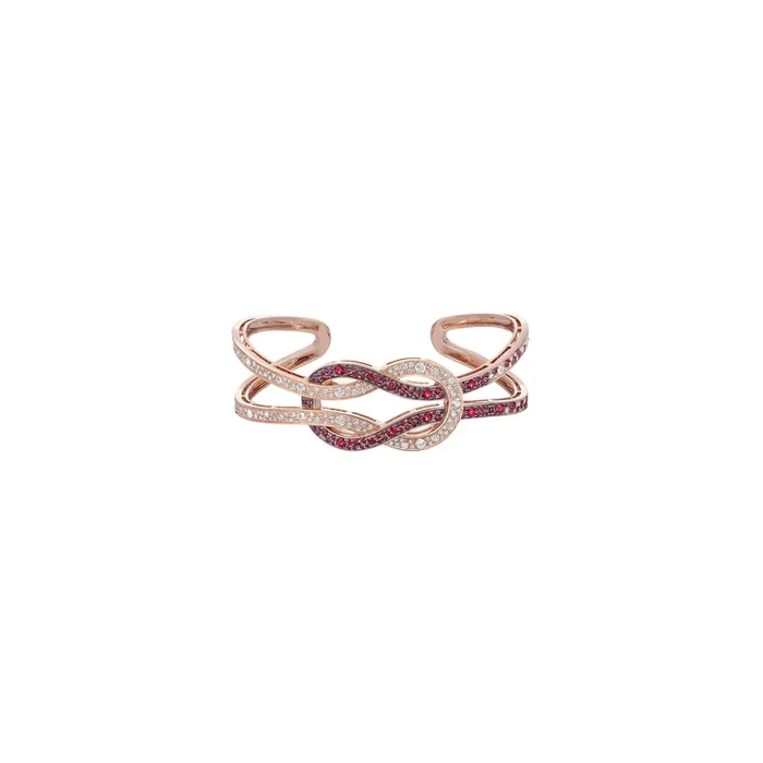 Fred Chance Infinie cuff bracelet rose gold diamonds rubies | LEPAGE