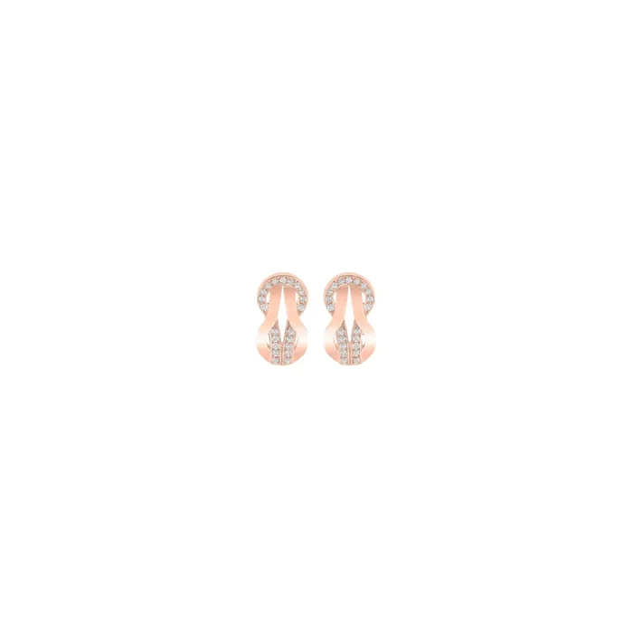 Fred Chance Infinie earrings small model rose gold diamonds | LEPAGE