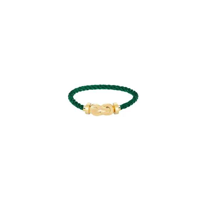 FRED Chance Infinie large model bracelet yellow gold emerald green cable | Lepage official retailer