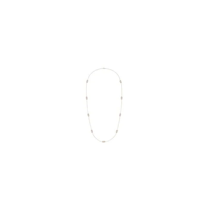 Fred Chance Infinie long necklace medium model rose gold diamonds pavement | LEPAGE