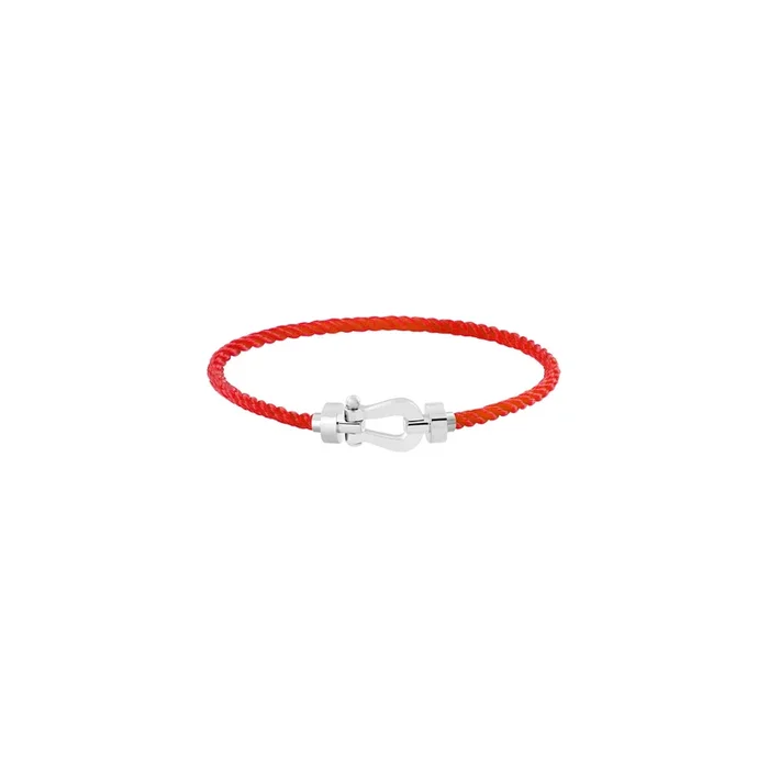 FRED Force 10 bracelet in white gold and red cable | Lepage