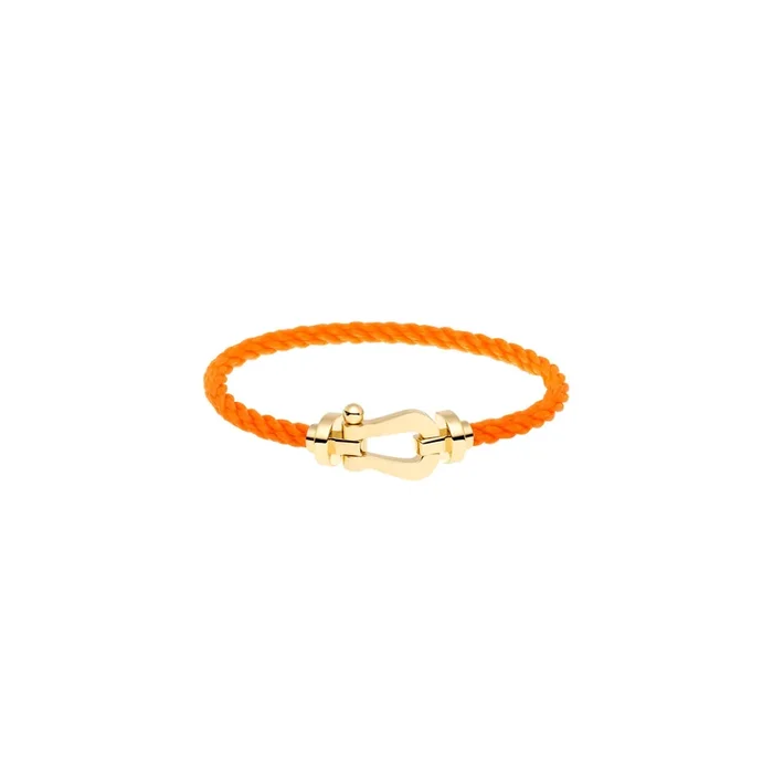 FRED Force 10 bracelet yellow gold fluorescent orange cable | Lepage