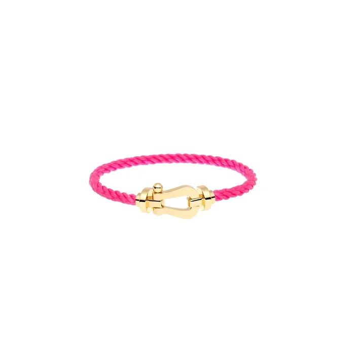 FRED Force 10 bracelet yellow gold fluorescent pink cable | Lepage