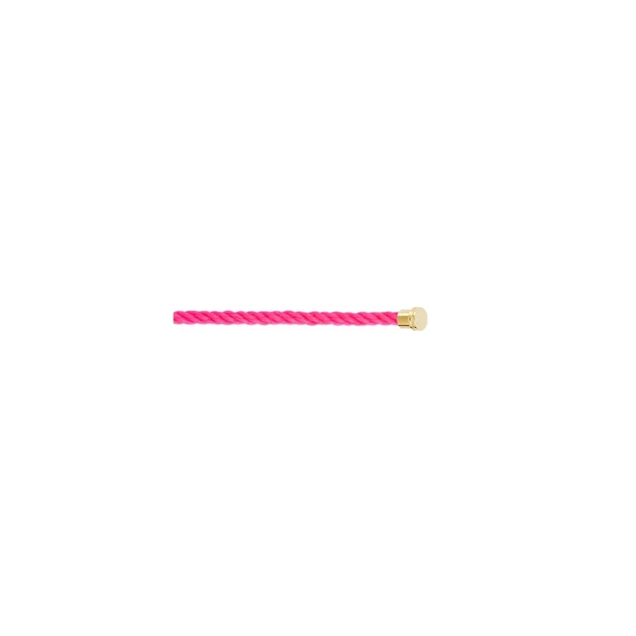 Fred Force 10 Cable Fluorescent Pink Medium Yellow Gold Plated Steel – Lepage