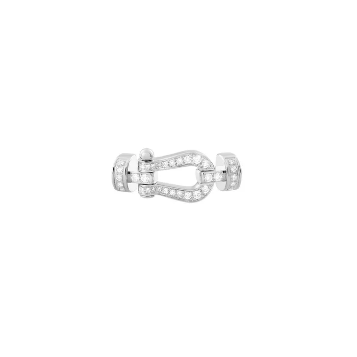 FRED Force 10 MM buckle white gold diamonds pavement | Lepage