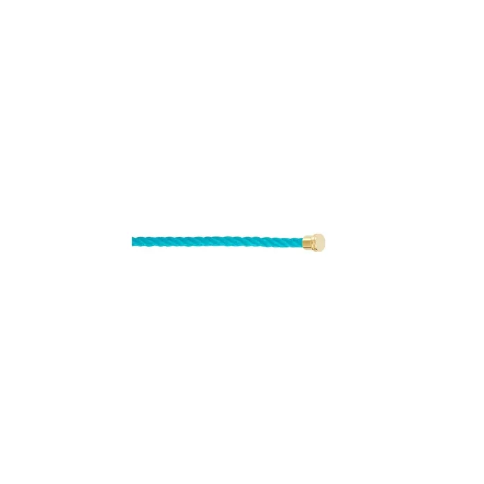 Fred Force 10 Turquoise Medium steel cable, yellow gold plated – Lepage