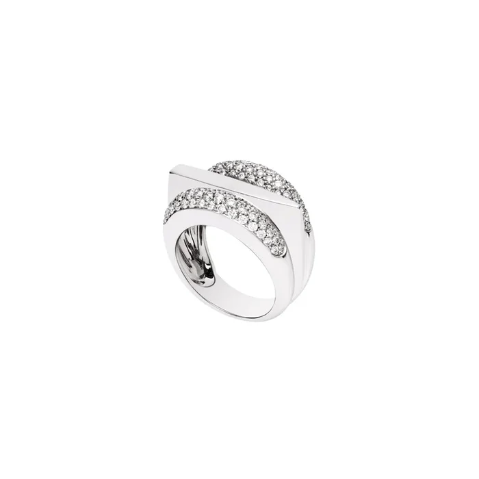 Fred Success ring large model white gold diamonds | LEPAGE