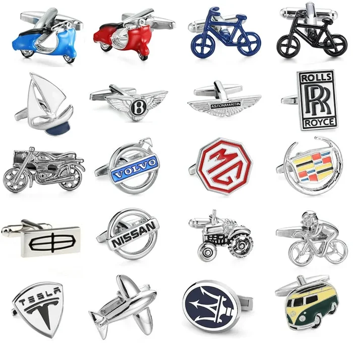 Free delivery, high quality men’s shirt cufflinks brand new car logo button MG/VOLVO/ Lincoln / Cadillac / Tesla Cufflinks
