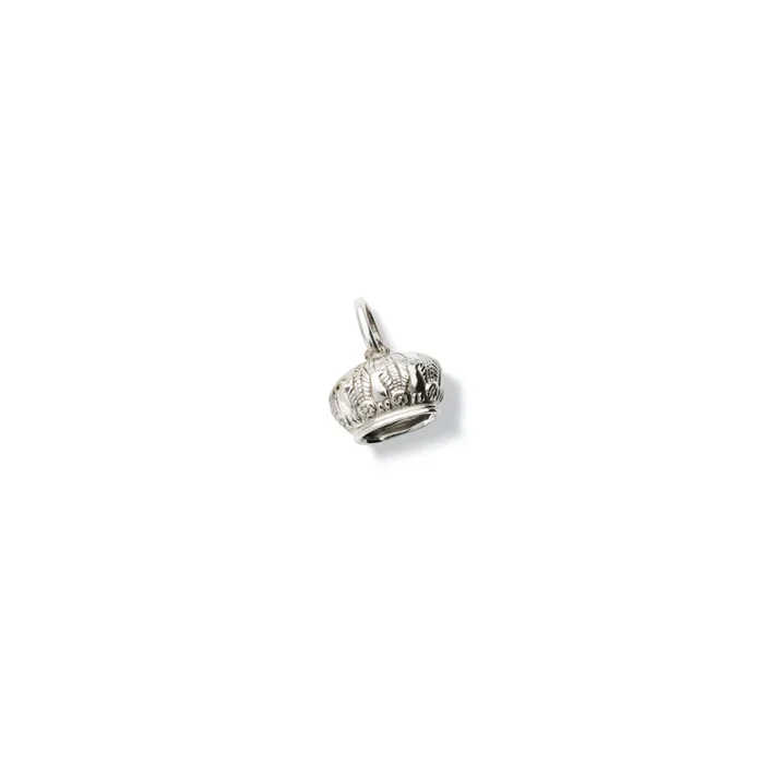 French Epiphany Crown Charm Pendant Silver