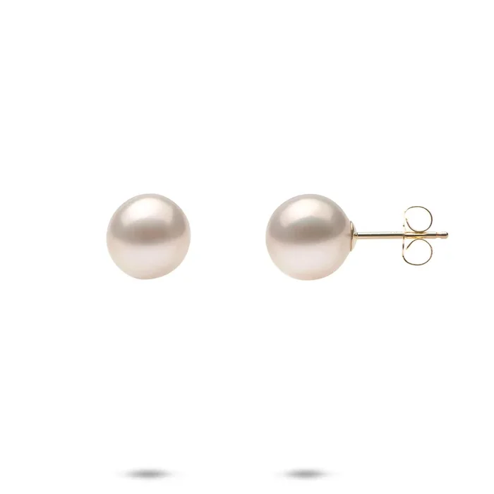 Freshwater Pearl Earrings in Gold – 8-9mm
