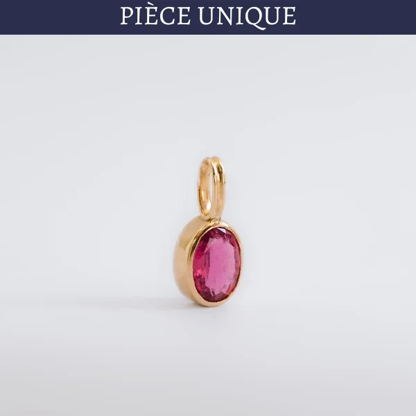 Fuchsia Pink Tourmaline Pendant