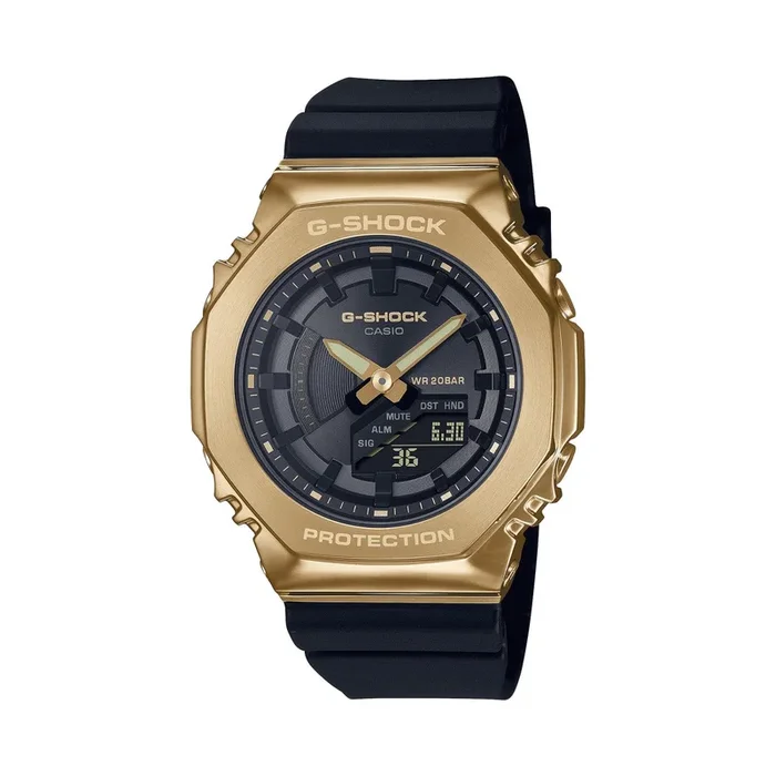 G-Shock with 45X40 MM Black Octagon Dial Resin Band Strap. GMS2100GB-1A