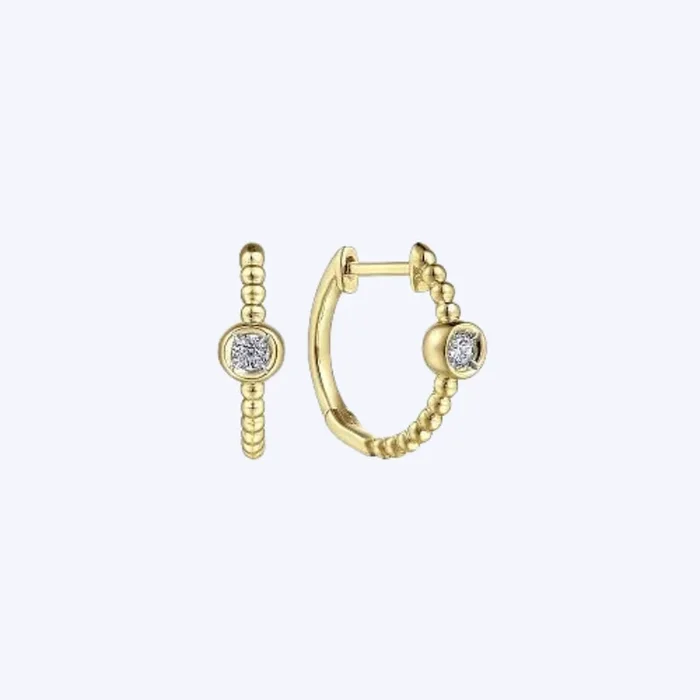 Gaby Diamond Huggie Earrings