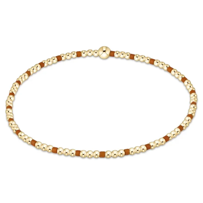 Gameday Hope Sincerity Pattern 2mm Bead Bracelet – Burnt Orange