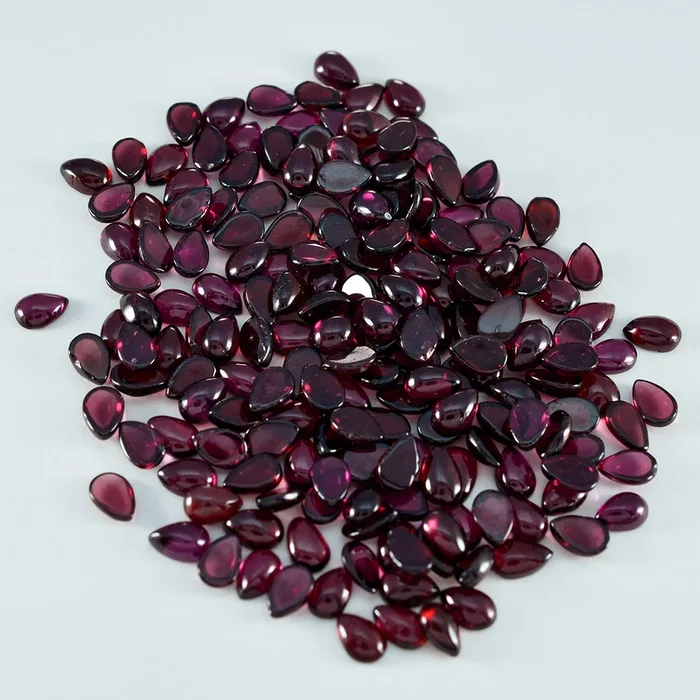 Garnet 10PC Tiny 3×5 MM Pear Cabochon Red Fine semi Precious Loose Gemstone