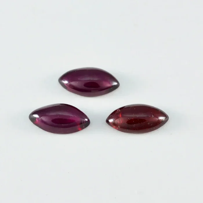 Garnet 10PC Tiny 4×8 MM Marquise Cabochon Red Lustrous semi Precious Gems