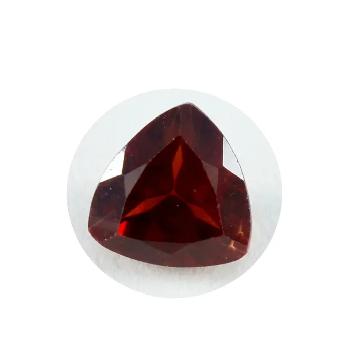 Garnet 1PC Chunky 14×14 MM Triangle Faceted Red Genuine Semi Precious Loose Gems