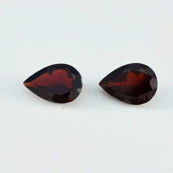 Garnet 1PC Large 10×12 MM Pear Faceted Red Luster Semi Precious Loose Gemstones