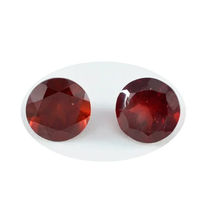 Garnet 1PC Large 12×12 MM Round Faceted Red High-Quality Semi Precious Loose Gemstones