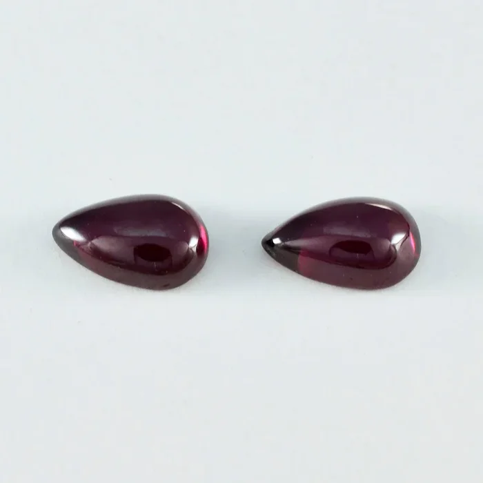 Garnet 1PC Medium 7×10 MM Pear Cabochon Red Fiery semi Precious Loose Gemstone