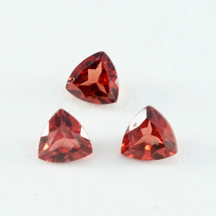 Garnet 1PC Medium 9×9 MM Triangle Faceted Red Lustrous Semi Precious Gems