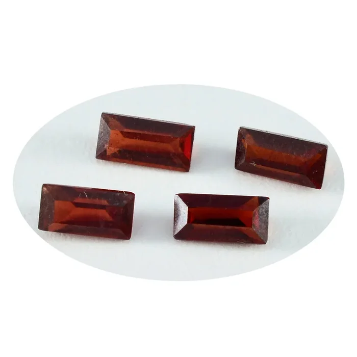 Garnet 1PC Small 5×10 MM Baguette Faceted Red High-Quality Semi Precious Loose Gems