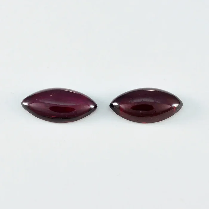 Garnet 1PC Small 5×10 MM Marquise Cabochon Red Shine semi Precious Loose Gems