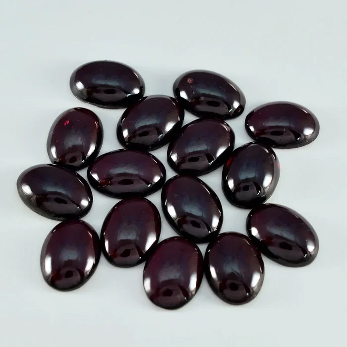 Garnet 1PC Small 6×8 MM Oval Cabochon Red Pure semi Precious Precious Gemstone