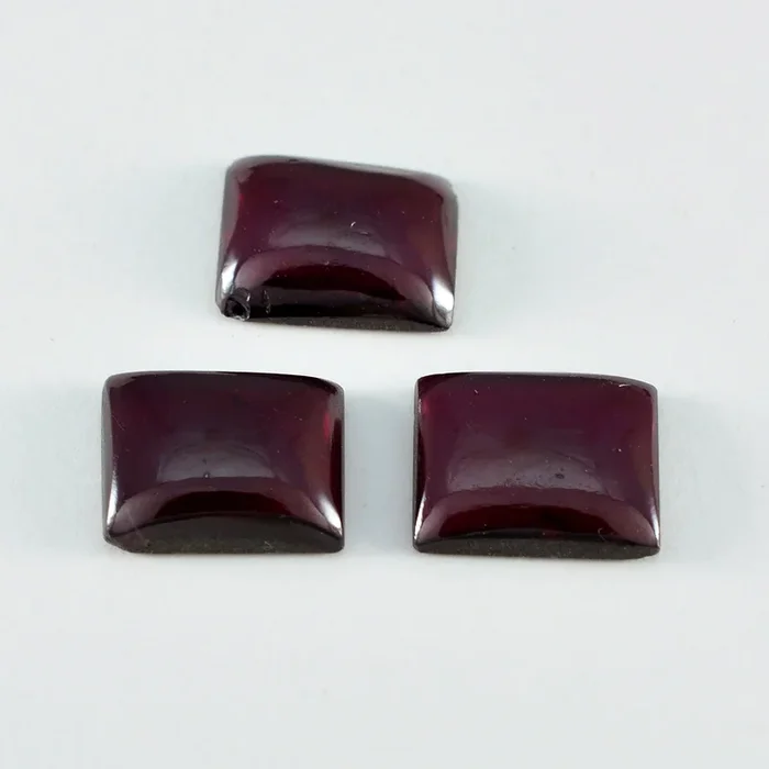 Garnet 1PC Small 7×9 MM Emerald Cabochon Red Polished semi Precious Precious Gemstone