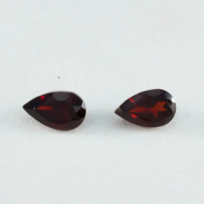 Garnet 1PC Tiny 5×7 MM Pear Faceted Red Genuine Semi Precious Loose Gemstones